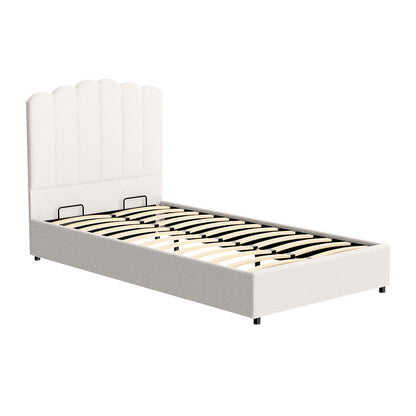 Artiss Bed Frame Wooden Kids Single House Frame White AMOS