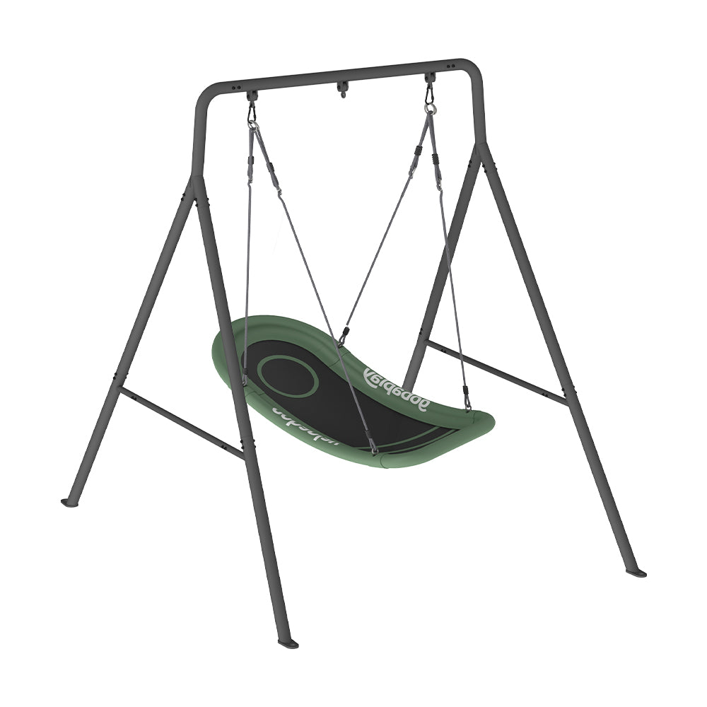 Single Swing Set with Boat Swing by gobaplay