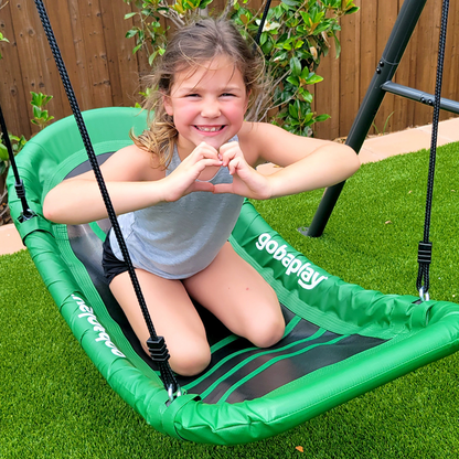 Single Swing Set with Boat Swing by gobaplay