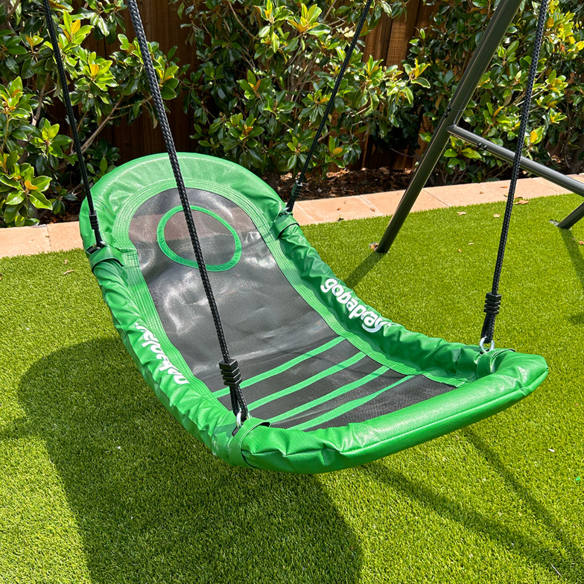 Single Swing Set with Boat Swing by gobaplay