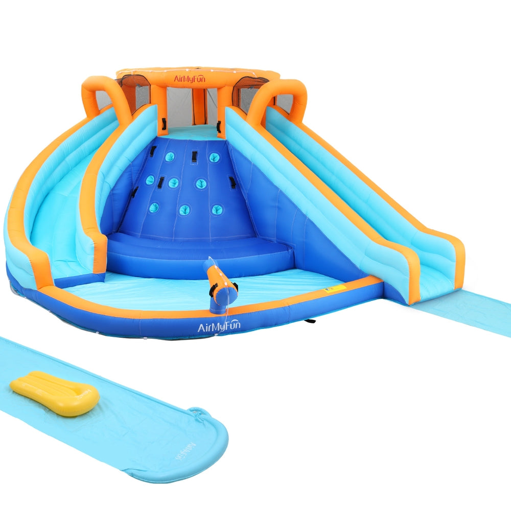 AirMyFun Kids Inflatable Pool Water Double Slide Park Jumping Castle 4 ...