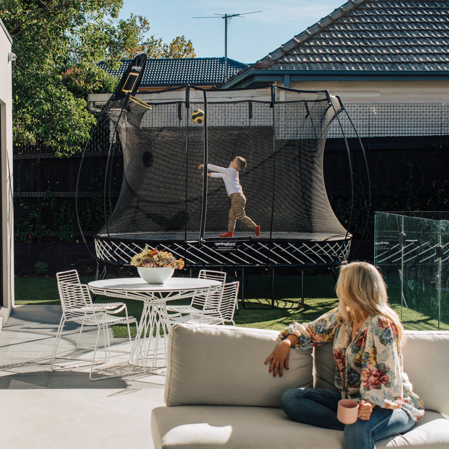 Springfree Medium Oval 8 ft x 11 ft Trampoline