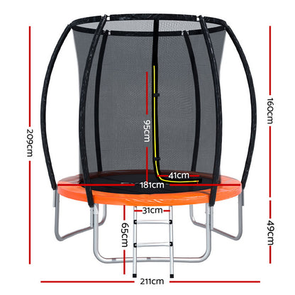 Everfit 6FT Junior Trampoline Orange