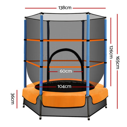 Everfit 4.5FT Orange Trampoline Junior (3yrs - 8yrs old)