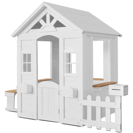 Lifespan Kids Teddy Cubby House in White (V2) with Floor